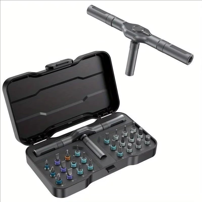 24-in-1 Magnetic Precision Ratchet Screwdriver Set – Mini Repair Tool Kit for PC, Electronics & Household